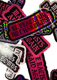 Be Peaceful Not Harmless Free Palestine Sticker