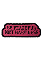 be peaceful not harmless sticker pink
