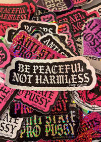 be peaceful not harmless stickers with other cuntry club stickers
