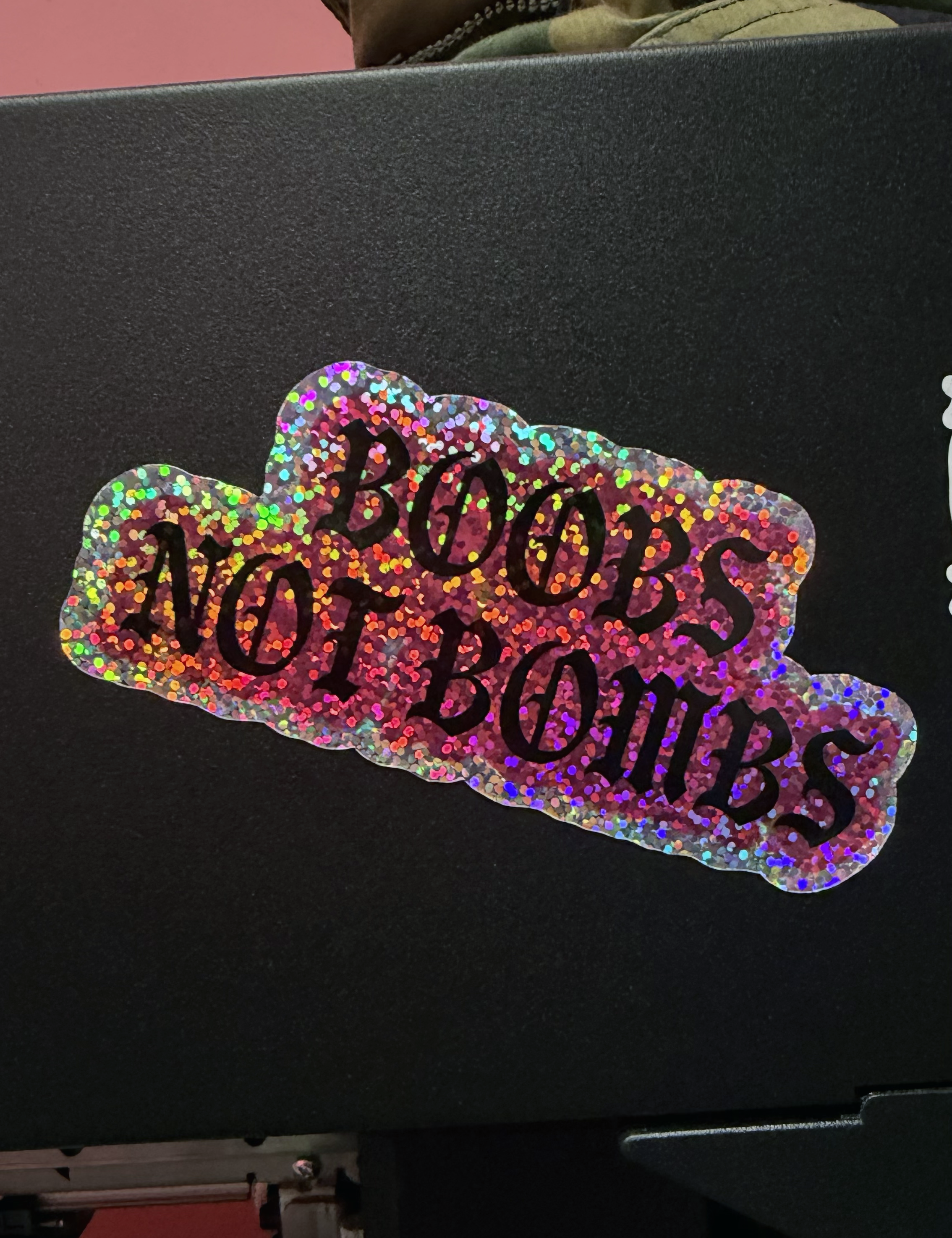 Boobs Not Bombs Sticker