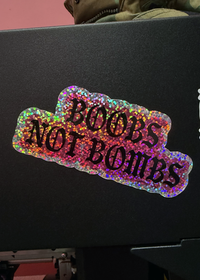 Boobs Not Bombs Sticker