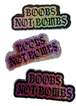 Boobs Not Bombs Sticker