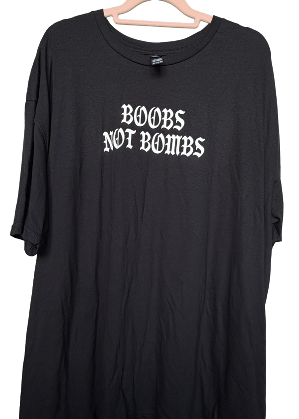 Boobs Not Bombs Graphic Cotton Tee