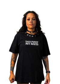 Lick Pussy Not Boots Pro Choice Abortion Rights Tee (HAND DISTRESSED)