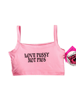 Love Pussy Not Pigs Anti Police Tank (Pink) LIMITED RUN